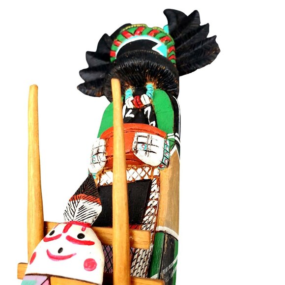 Hopi Katchina Katsina Native American Doll Crow Mother Angwusnasomtaka Pashano - Picture 13 of 16